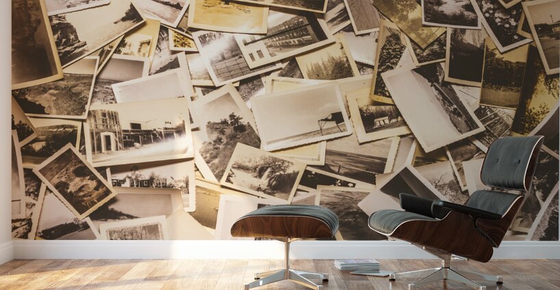 Pile of many instant photos  Wall Murals