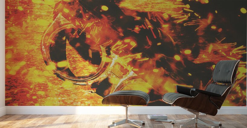 Creative industrial flames Wall Murals