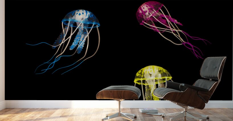 In colours of swirling jellyfishes  Wall Murals