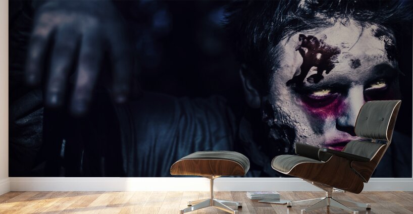 Scary zombie looking gravely ill. Monster disease Wall Murals