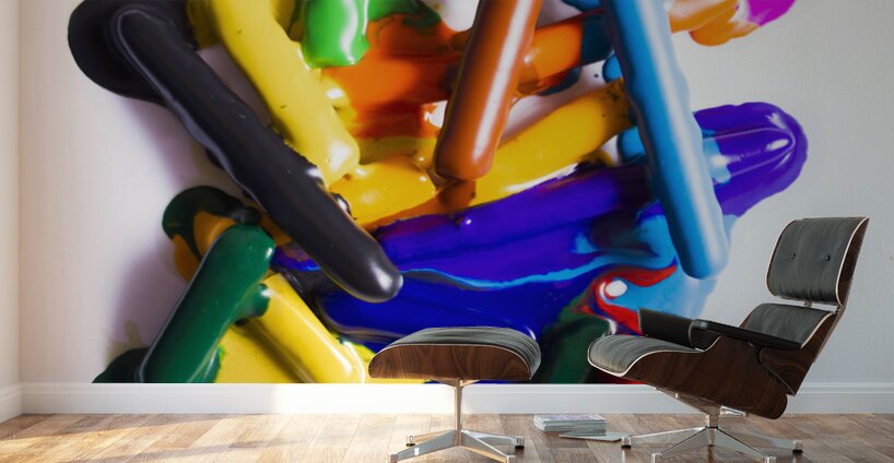 Modern rainbow art Wall Murals