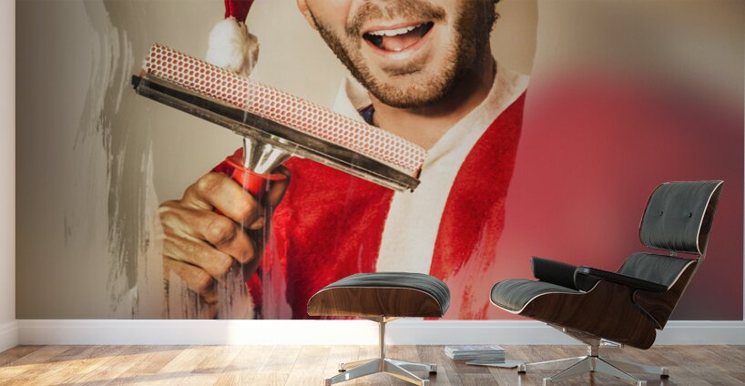 Santa elf preparing for Christmas Wall Murals