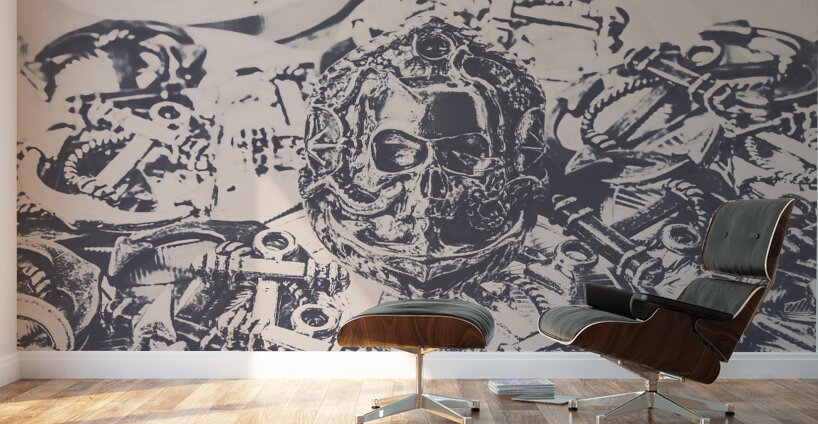 Nautical silver Wall Murals