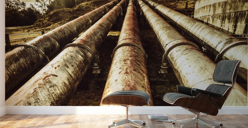 Industrial hydro architecture Wall Murals