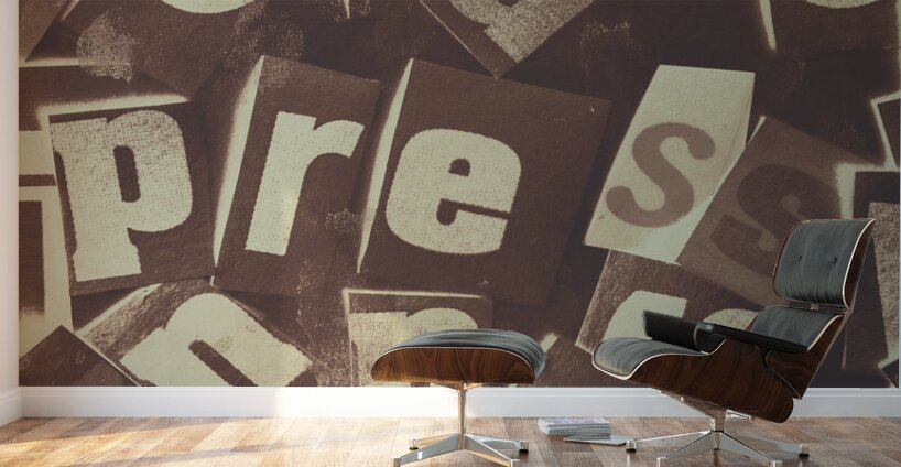 Newsprint journalism Wall Murals