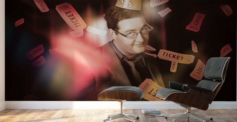 Comedy entertainment man on theater stage Wall Murals