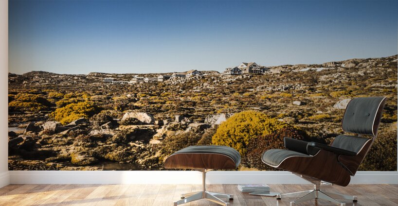 Rocky alpine village Wall Murals