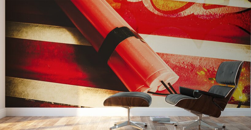 Danger bomb background Wall Murals