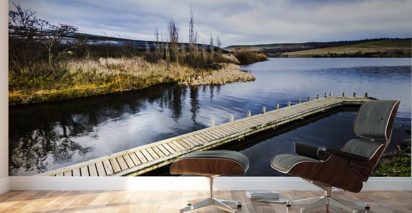 Tranquil wooden jetty Wall Murals