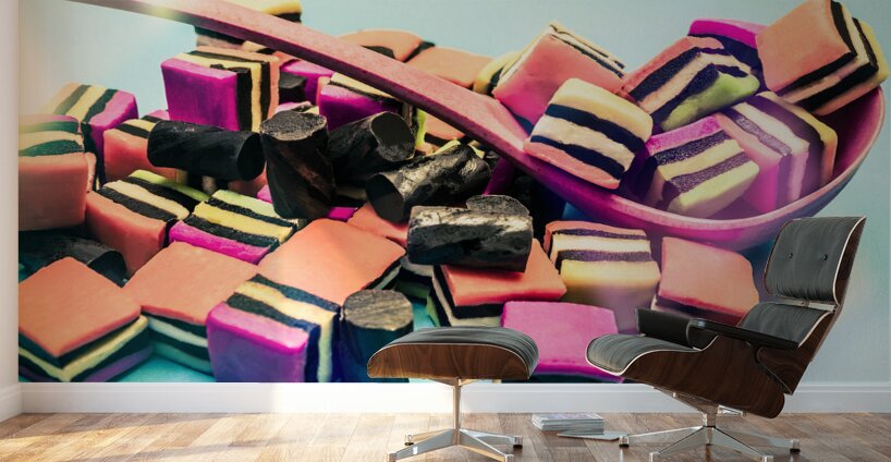 Sweet scoop of liquorice allsorts lollies Wall Murals