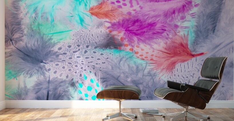 Pastel plumes Wall Murals
