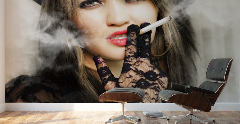 Classic vintage portrait of female film actor Wall Murals