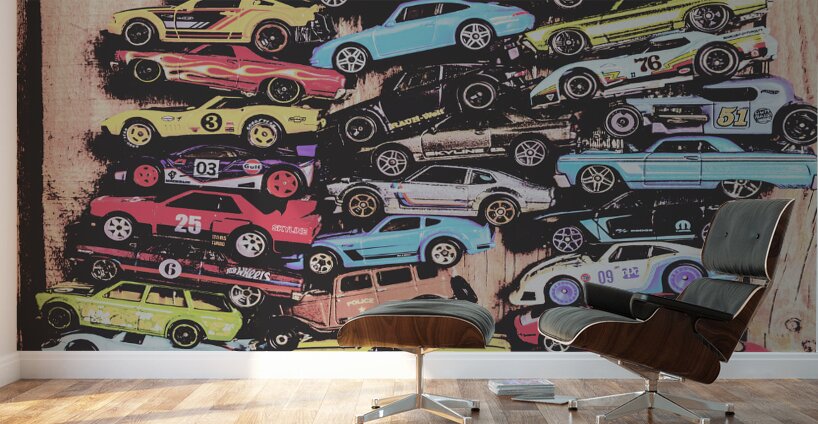 Stacks of cars Wall Murals