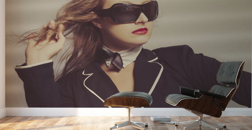 Luxury fashion girl in exclusive sunglasses Wall Murals