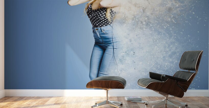 Retro music explosion Wall Murals