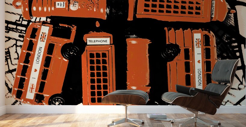 Stacking the double deckers Wall Murals