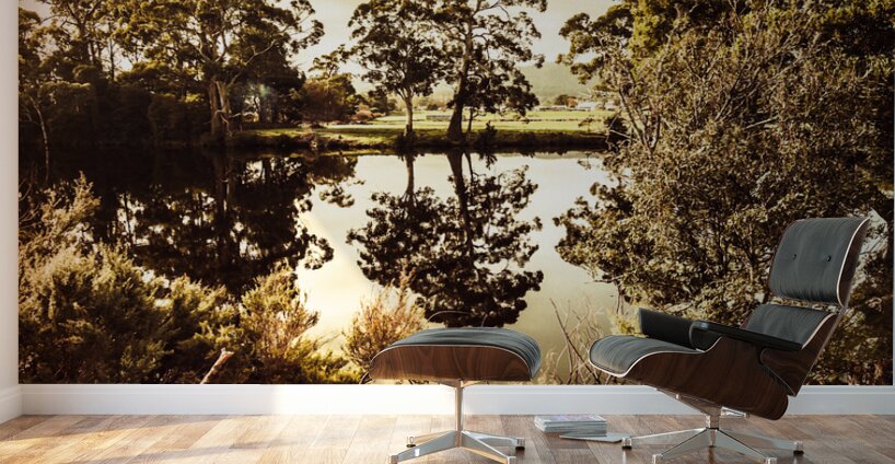 Huonville river reflections Wall Murals