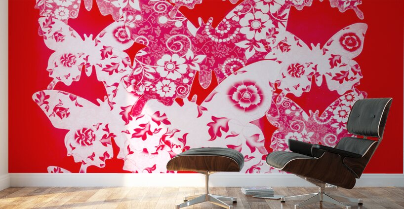 Exotic red wings Wall Murals