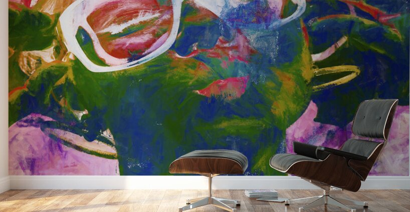 Paint splash pinup art Wall Murals