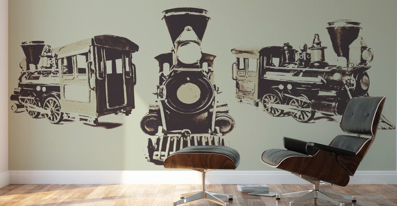 Train stationed Wall Murals