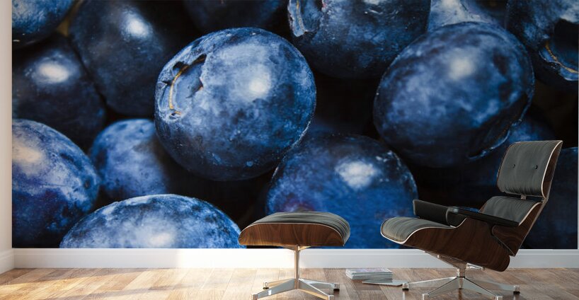 Blueberrys background Wall Murals