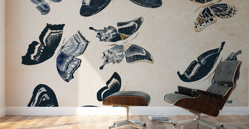 Scrapbook butterflies Wall Murals