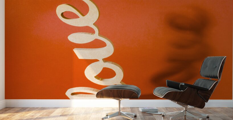 Typographic love decor  Wall Murals