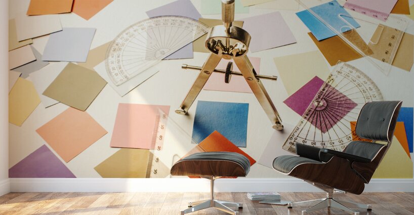 A colourful blueprint Wall Murals