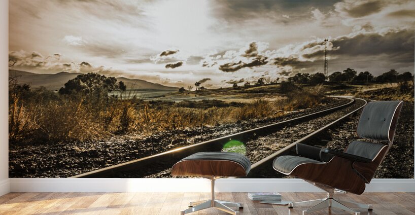 Old railroad track Wall Murals