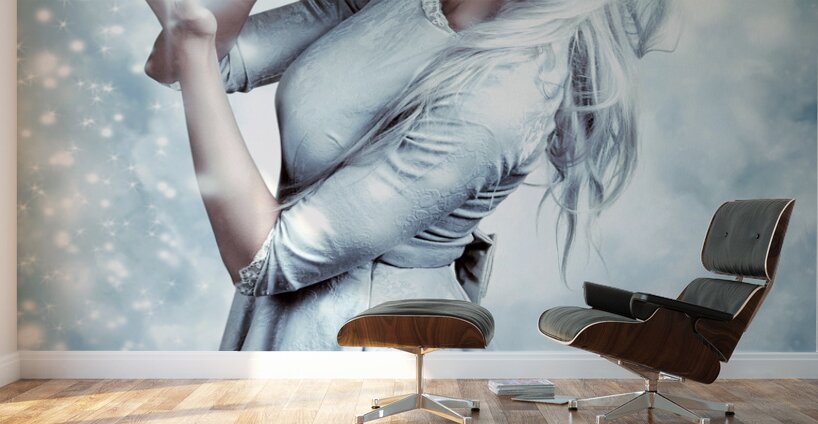 Magic Winter Woman In Luxury Fashion And Makeup Wall Murals