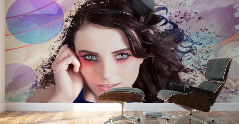 Beauty In The Abstract Colors Of Make-up Wall Murals