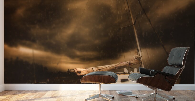 The shipwreck and the storm Wall Murals