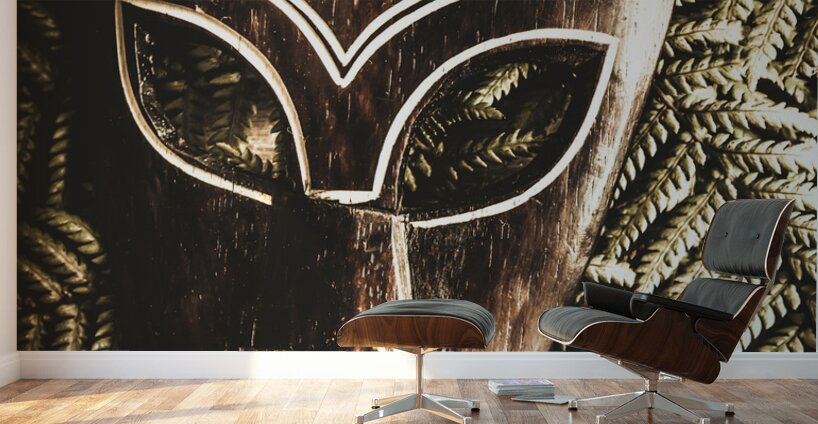 Rainforest tribal mask Wall Murals