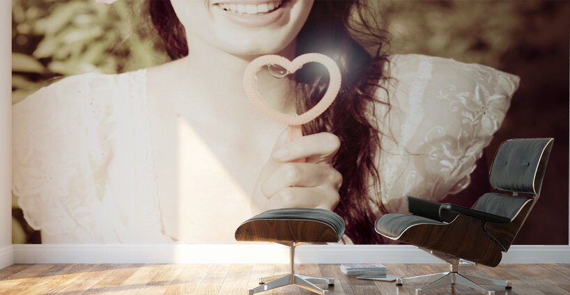 Retro Bubbles Of Love Wall Murals