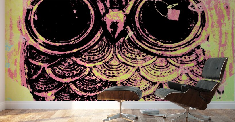 Pop art owl watercolour Wall Murals