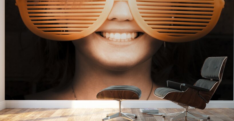 Woman With Funny Sunglasses Wall Murals