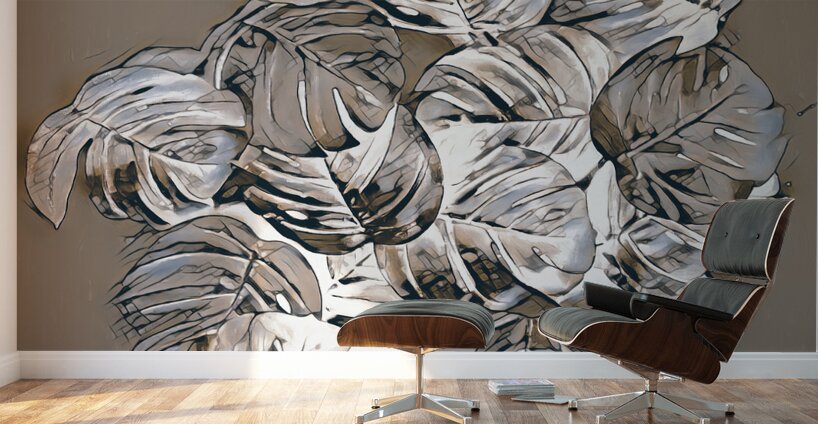 Monstera machinations  Wall Murals