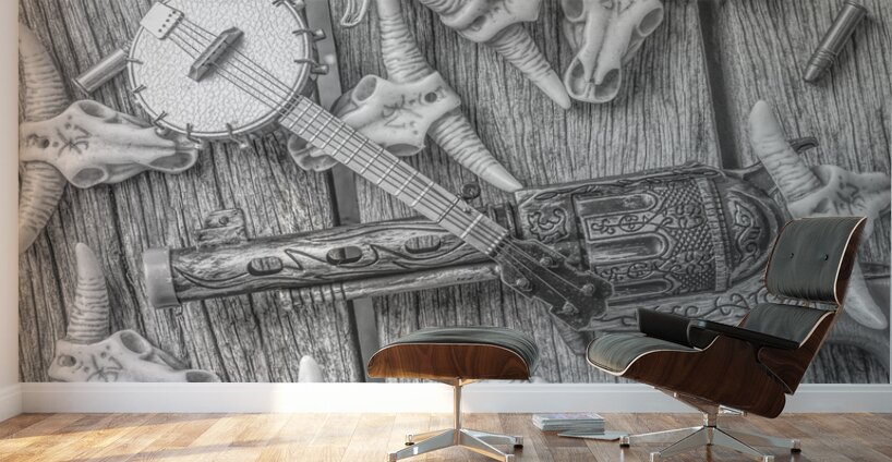 Banjos boom sticks and bones Wall Murals