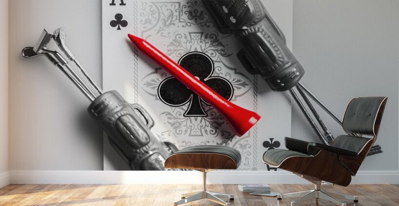 Clubs and aces Wall Murals