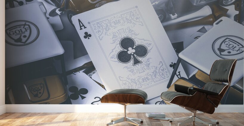 Cards tees and clubs Wall Murals