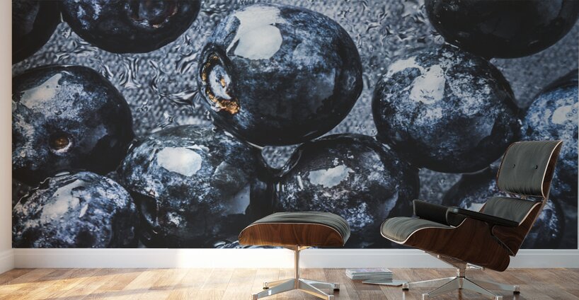 Deepest blacks are blue Wall Murals