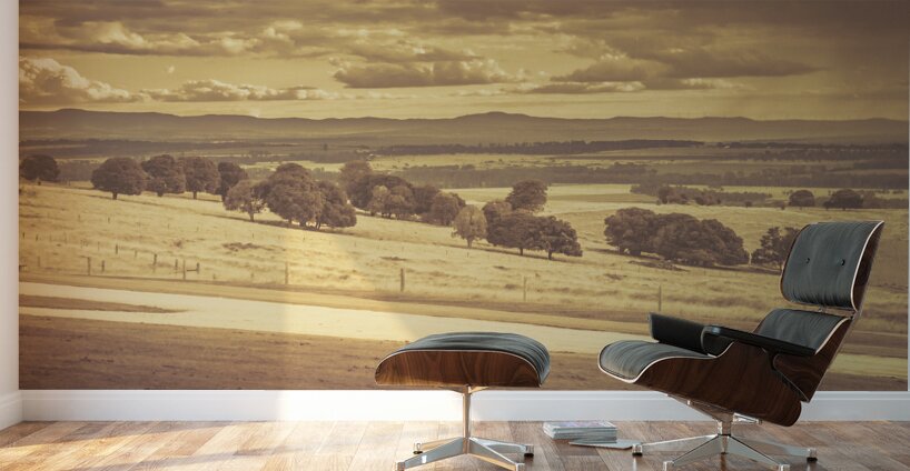 Stunning sunset over the vast outback of Kingaroy Wall Murals