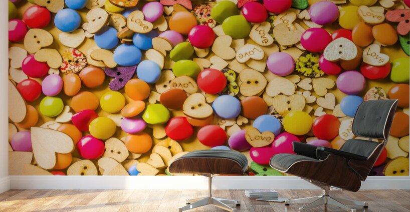 Hearts And Sweets Wall Murals