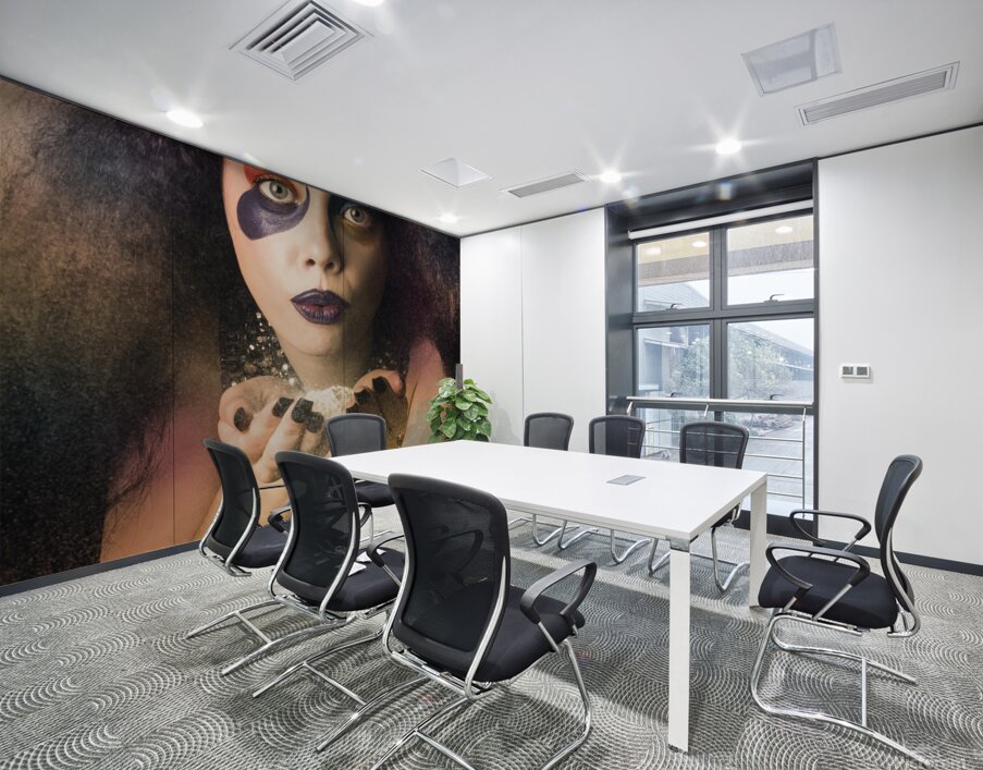 Jester magician performing magic trick Wall Printing