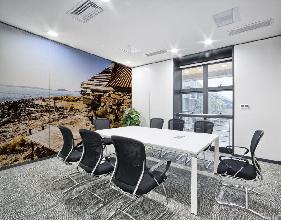 Old stone coastal boat house Wall Printing