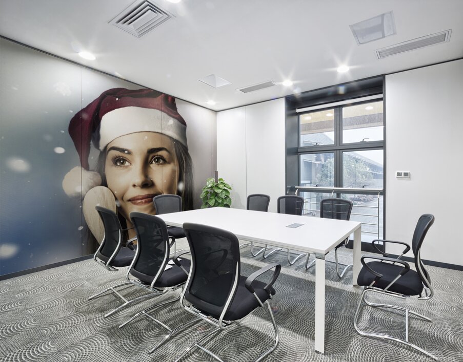 Christmas woman cooking up winter food idea Wall Printing