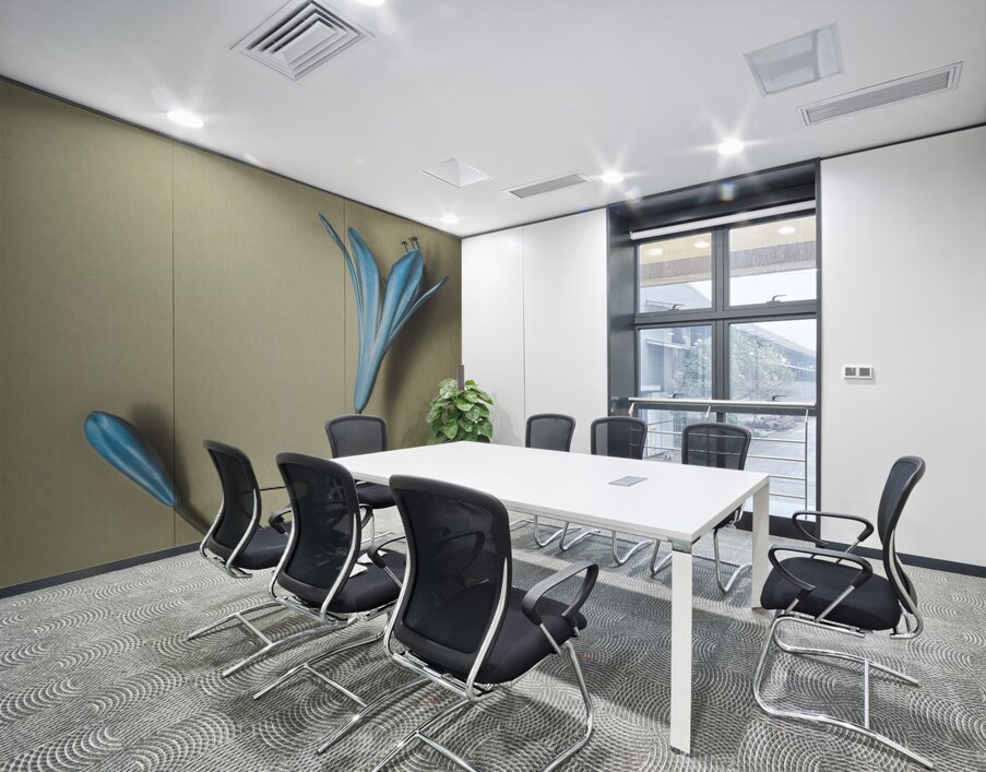 Blue Simplicity Wall Printing