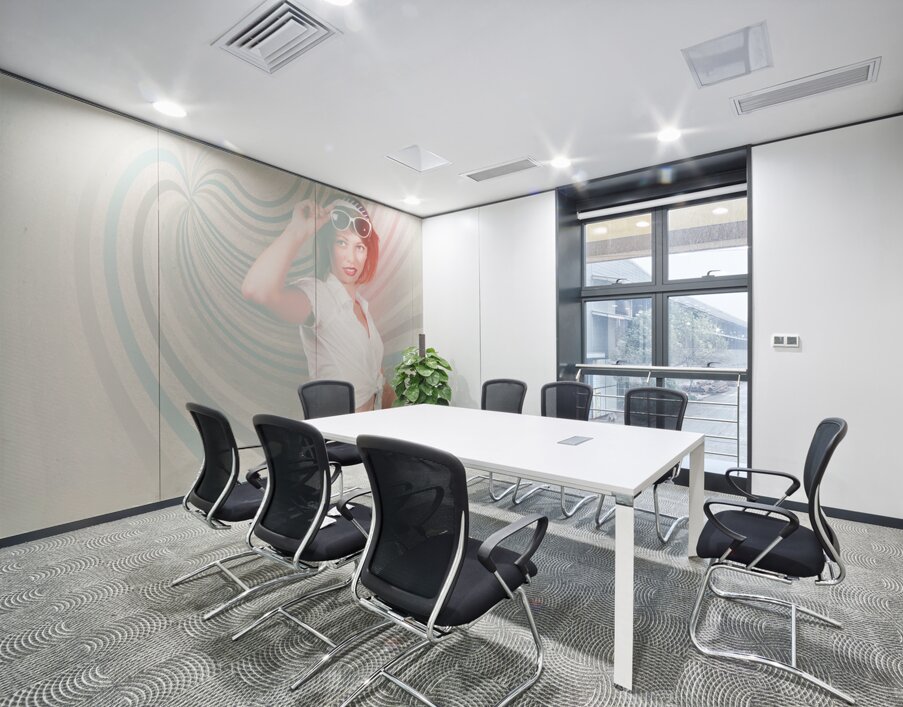 High-key fashion photograph of a funky pinup girl  Wall Printing