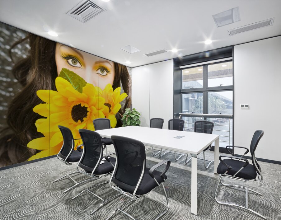 Woman With Flowers Wall Printing