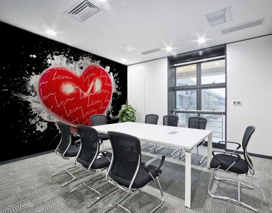 Heart art Wall Printing